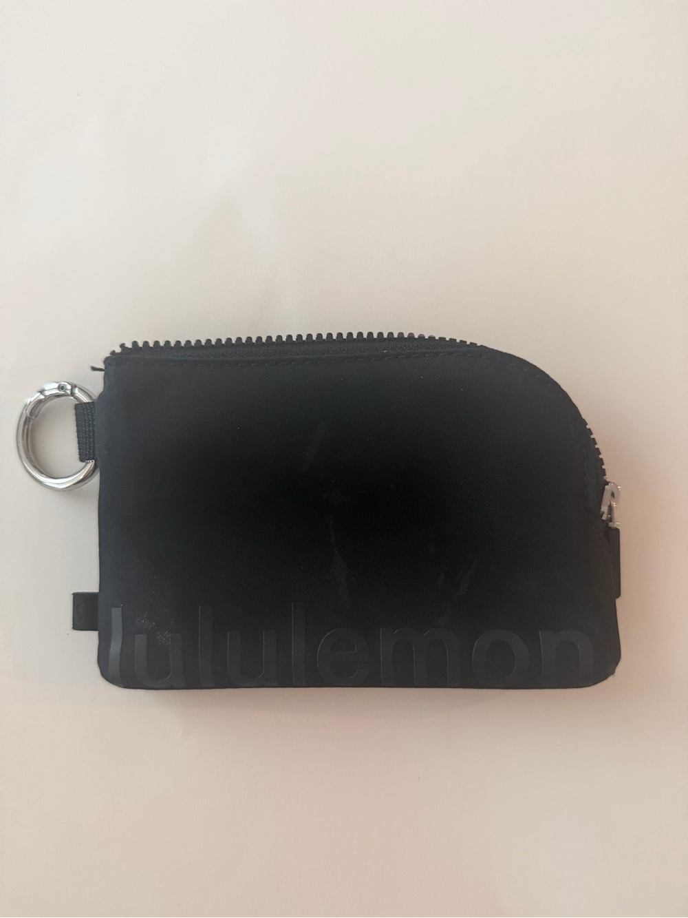 lululemon athletica Black Small Zip Card Wallet with Keyring